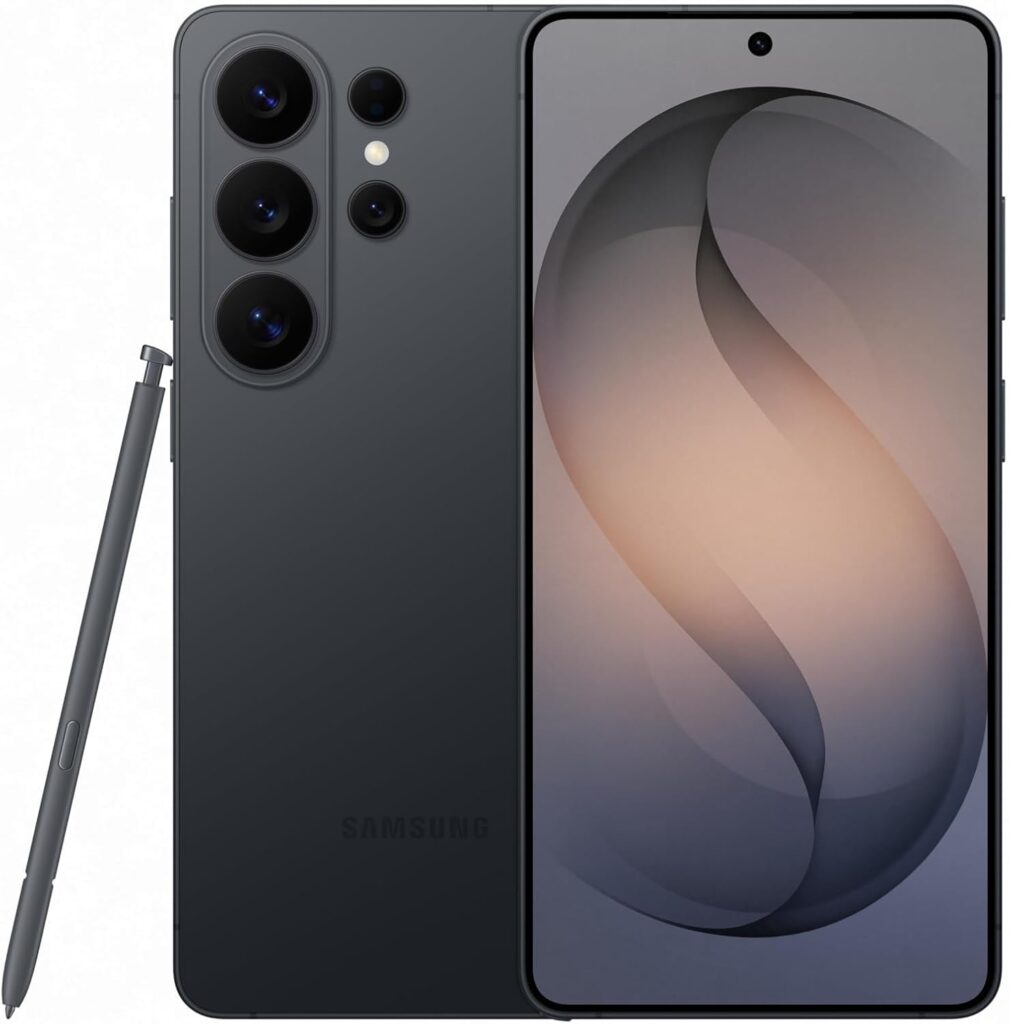 Samsung Galaxy S25 Ultra Review showing camera design and AMOLED display