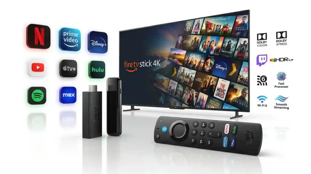 Fire TV Stick 4K streaming performance with Netflix, Prime Video, Disney Plus and Wi-Fi 6 support